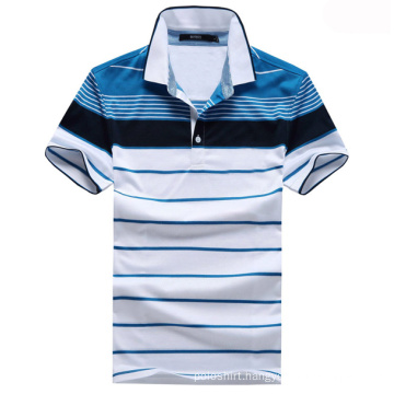 Multicolored Engineer Vertical Striped Polo Shirts